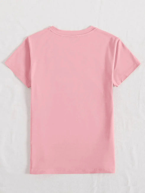 'Pray All Day' Short Sleeve Print T-Shirt - Celes Fashion